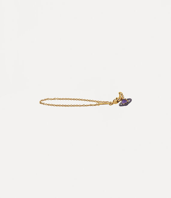 Vivienne Westwood Petite Orb Bracelet in GOLD/CRYSTAL Crystal/LAVENDER CZ/LAVENDER Enamel